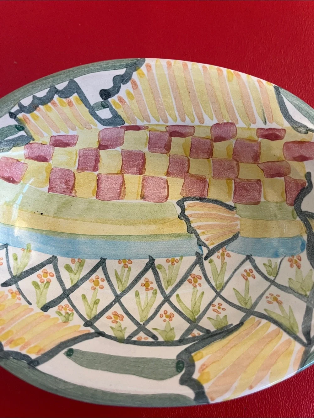 Vintage 1983 MacKenzie Childs fish hand painted